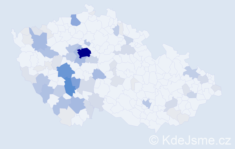 Příjmení: 'Hrubec', počet výskytů 272 v celé ČR