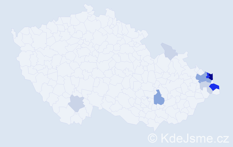 Příjmení: 'Szkuta', počet výskytů 43 v celé ČR