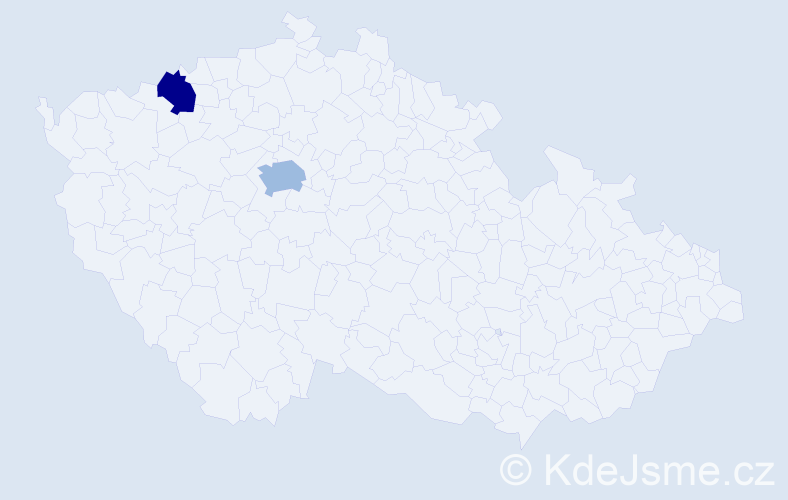 Příjmení: 'Krasii', počet výskytů 5 v celé ČR