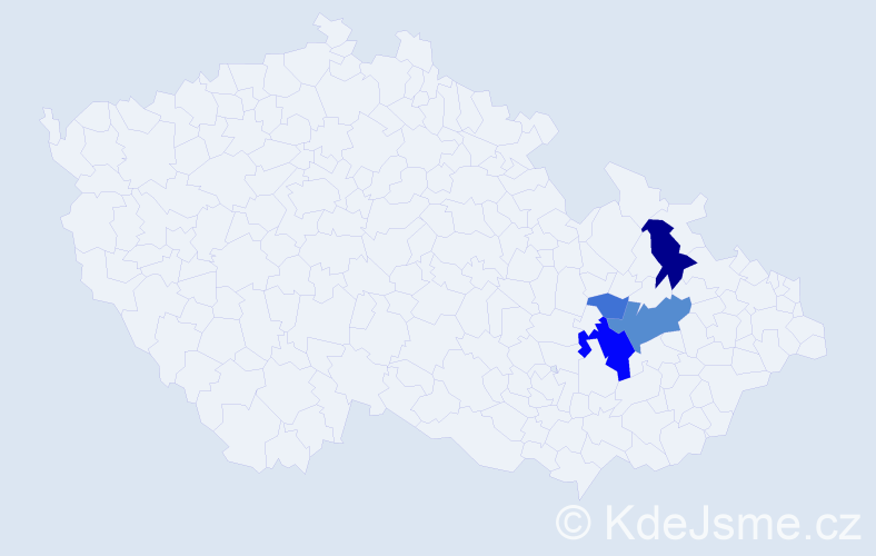Příjmení: 'Riedingerová', počet výskytů 13 v celé ČR