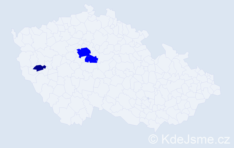 Příjmení: 'Čenteš', počet výskytů 10 v celé ČR