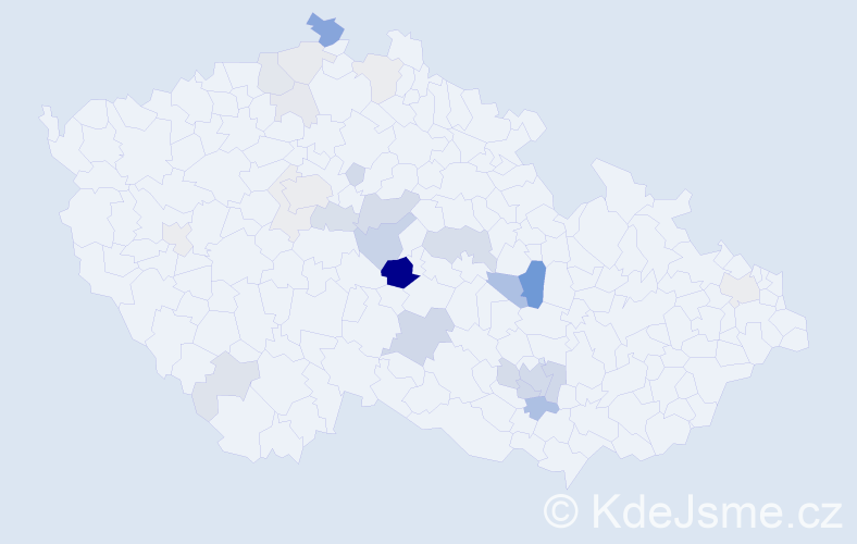 Příjmení: 'Zatočil', počet výskytů 81 v celé ČR