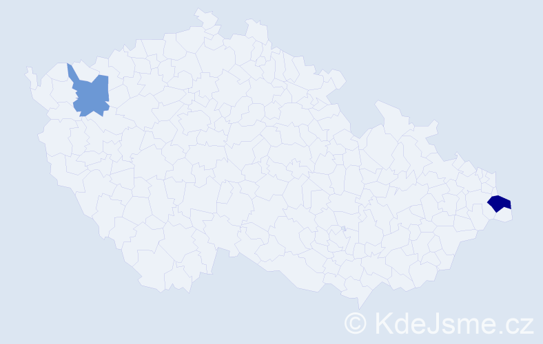 Příjmení: 'Kaputa', počet výskytů 6 v celé ČR
