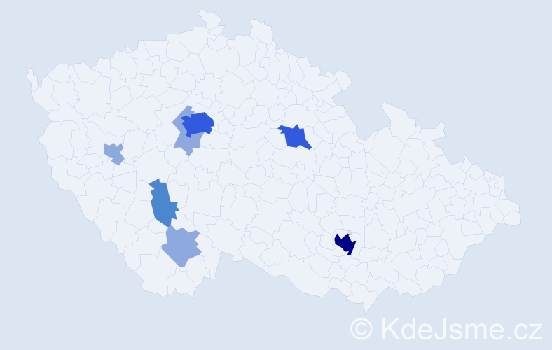 Příjmení: 'Preussová', počet výskytů 16 v celé ČR