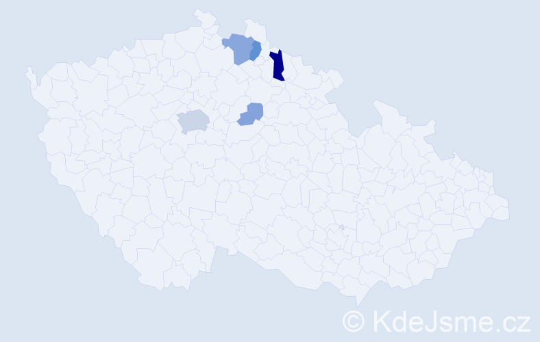 Příjmení: 'Brebtová', počet výskytů 17 v celé ČR
