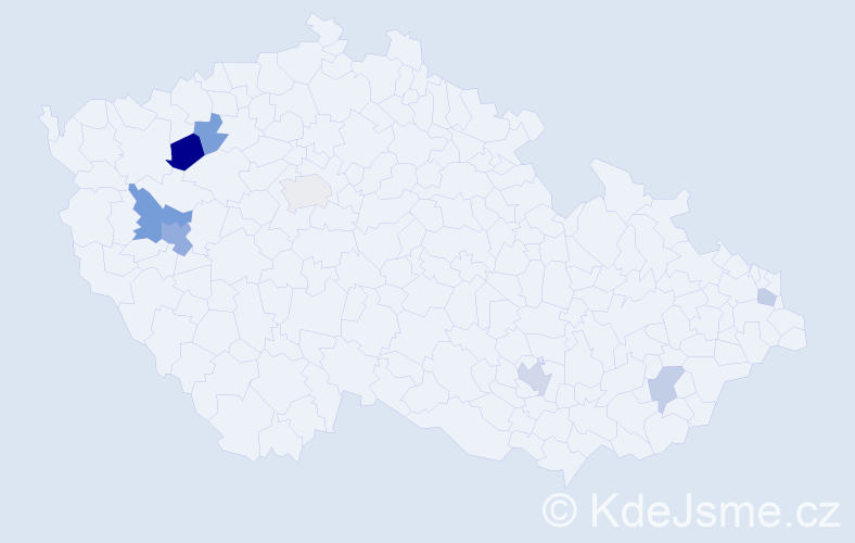 Příjmení: 'Neunerová', počet výskytů 13 v celé ČR