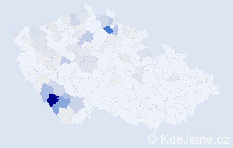 Příjmení: 'Randák', počet výskytů 208 v celé ČR