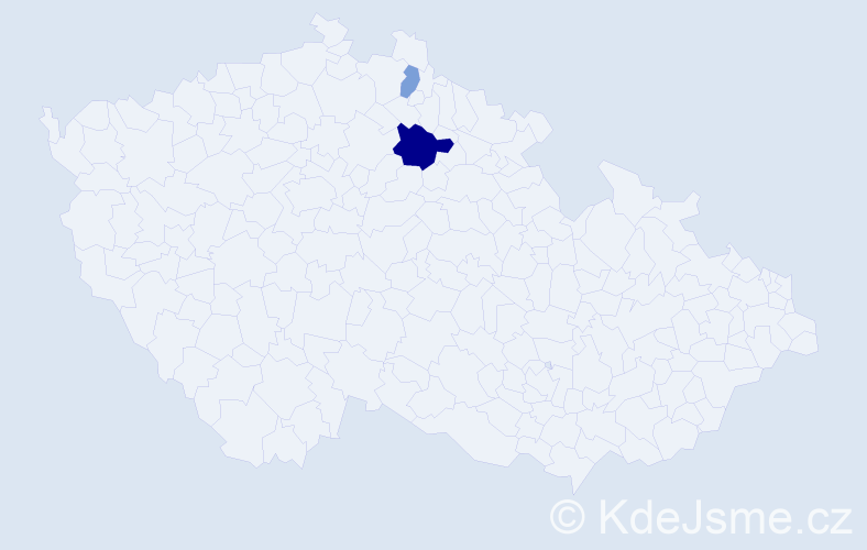 Příjmení: 'Klučilová', počet výskytů 4 v celé ČR