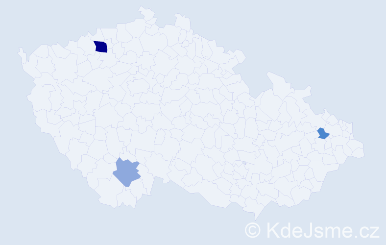 Příjmení: 'Lázarová', počet výskytů 8 v celé ČR