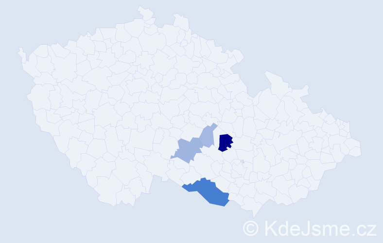 Příjmení: 'Fryšoncová', počet výskytů 12 v celé ČR