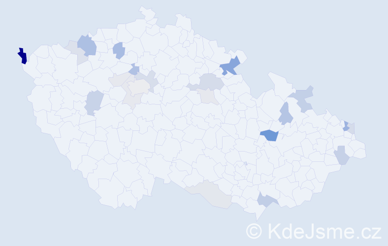 Příjmení: 'Demjanovič', počet výskytů 58 v celé ČR