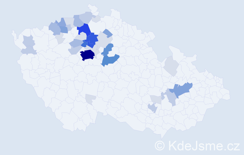 Příjmení: 'Prejza', počet výskytů 136 v celé ČR