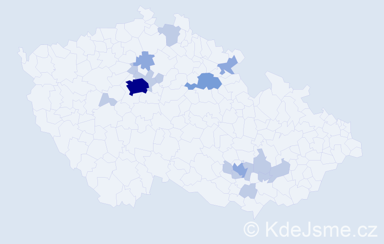Příjmení: 'Vynnyk', počet výskytů 30 v celé ČR