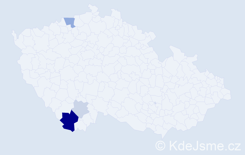 Příjmení: 'Koršalová', počet výskytů 8 v celé ČR