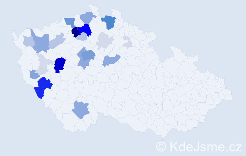 Příjmení: 'Zdvořák', počet výskytů 108 v celé ČR