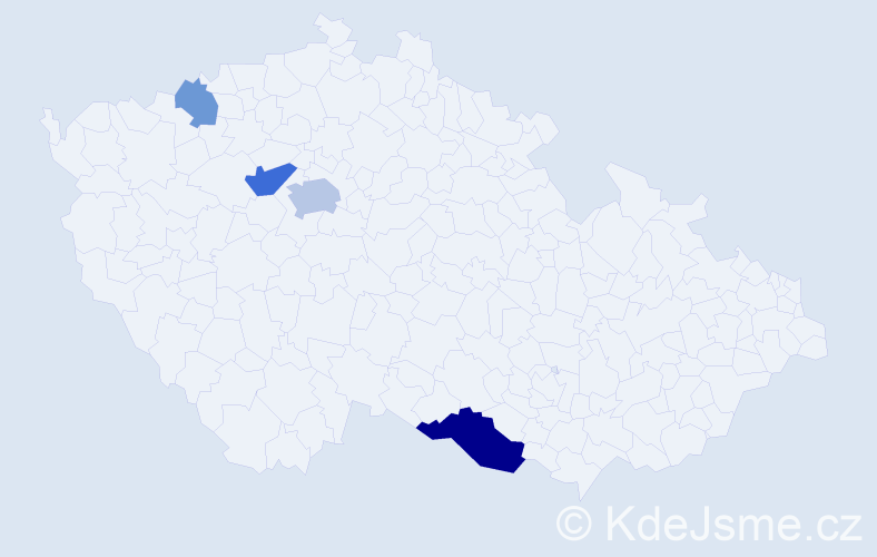 Příjmení: 'Georgová', počet výskytů 9 v celé ČR
