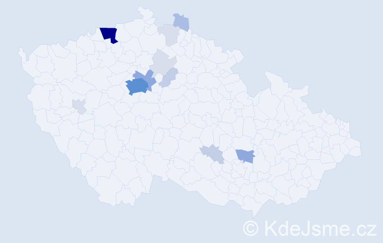 Příjmení: 'Kolomazníčková', počet výskytů 48 v celé ČR