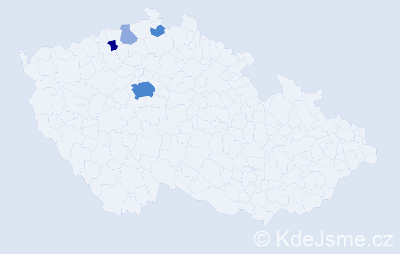 Příjmení: 'Siedek', počet výskytů 10 v celé ČR