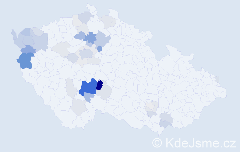 Příjmení: 'Kostroun', počet výskytů 131 v celé ČR