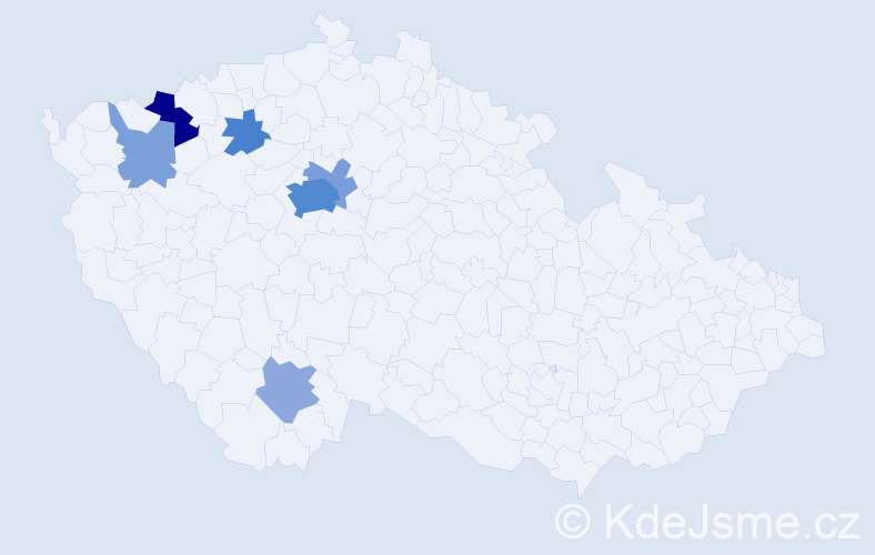 Příjmení: 'Kiselev', počet výskytů 20 v celé ČR