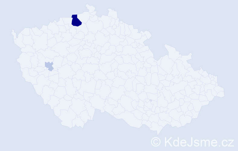 Příjmení: 'Matiscsák', počet výskytů 15 v celé ČR