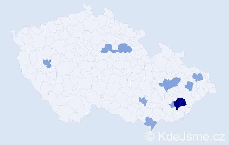 Příjmení: 'Ronzová', počet výskytů 31 v celé ČR