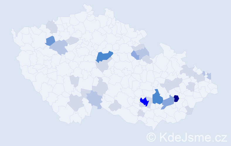 Příjmení: 'Pilová', počet výskytů 86 v celé ČR