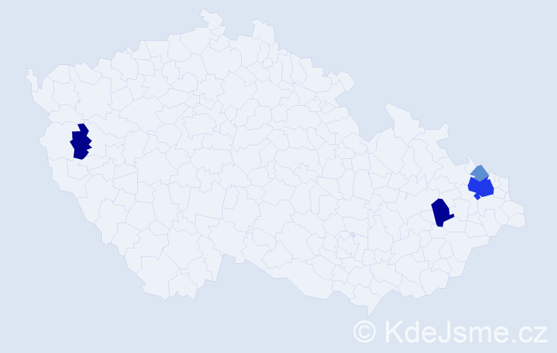 Příjmení: 'Talarczyková', počet výskytů 12 v celé ČR