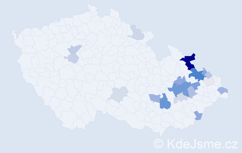 Příjmení: 'Morbitzer', počet výskytů 48 v celé ČR