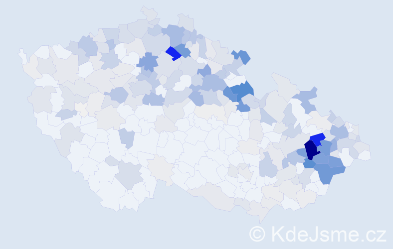 Příjmení: 'Frydrychová', počet výskytů 863 v celé ČR