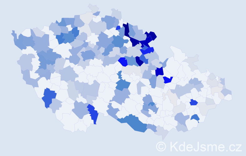 Příjmení: 'Pfeiferová', počet výskytů 626 v celé ČR