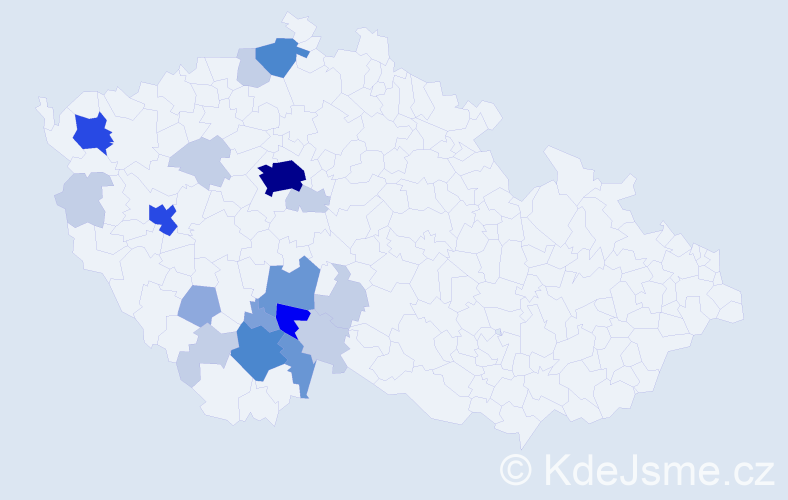 Příjmení: 'Faflík', počet výskytů 64 v celé ČR