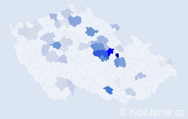 Příjmení: 'Dejdar', počet výskytů 169 v celé ČR