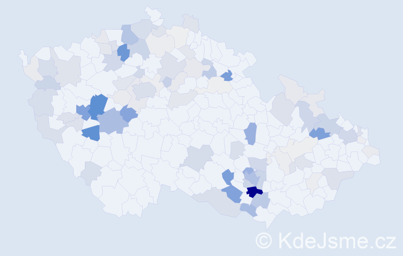 Příjmení: 'Kugler', počet výskytů 353 v celé ČR