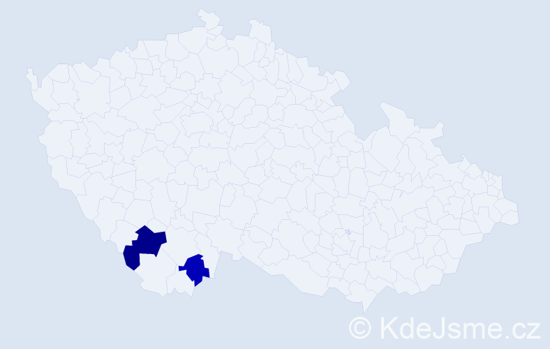 Příjmení: 'Imbera', počet výskytů 3 v celé ČR
