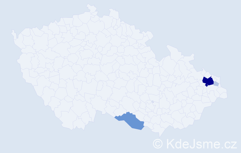 Příjmení: 'Švenk', počet výskytů 25 v celé ČR