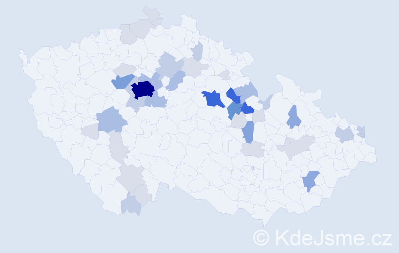 Příjmení: 'Kopsa', počet výskytů 128 v celé ČR