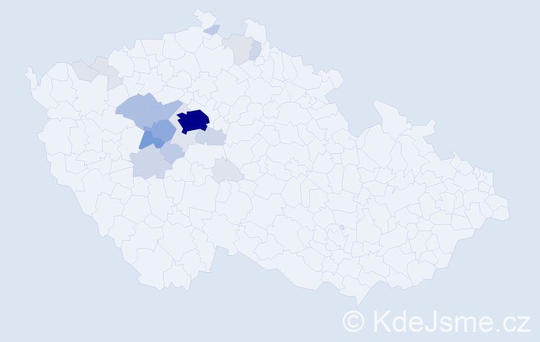 Příjmení: 'Routa', počet výskytů 69 v celé ČR