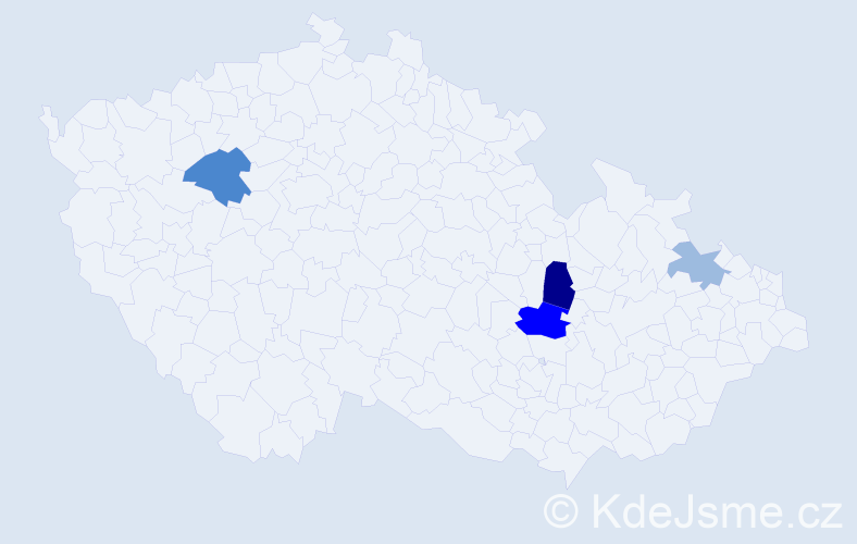 Příjmení: 'Baranoková', počet výskytů 10 v celé ČR