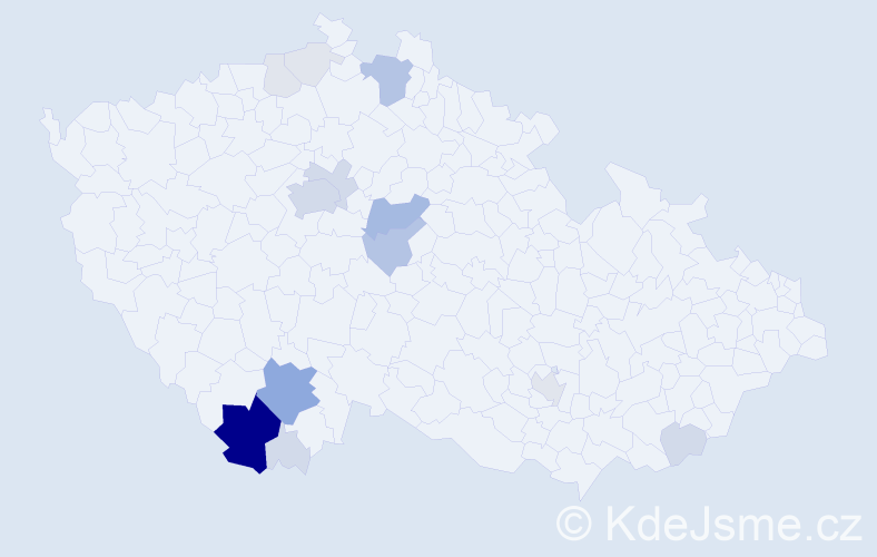 Příjmení: 'Gallistl', počet výskytů 63 v celé ČR