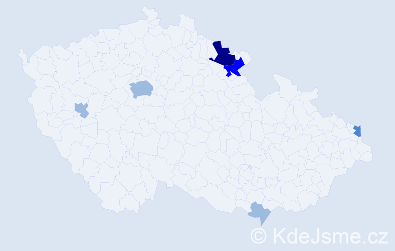 Příjmení: 'Pumpa', počet výskytů 12 v celé ČR