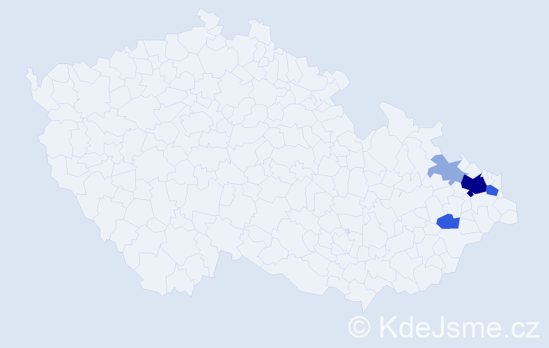 Příjmení: 'Divák', počet výskytů 12 v celé ČR