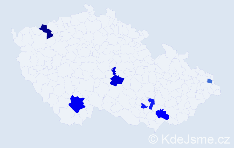 Příjmení: 'Masničková', počet výskytů 7 v celé ČR