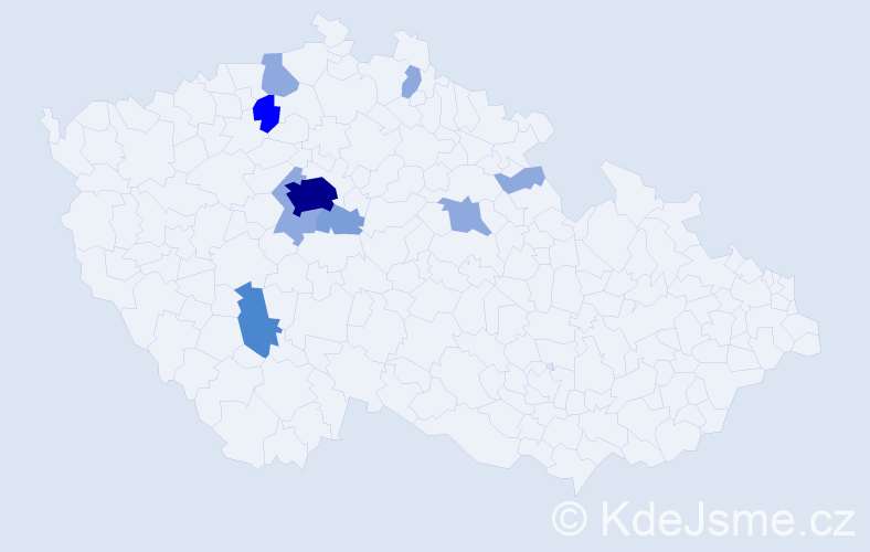 Příjmení: 'Červinská', počet výskytů 22 v celé ČR