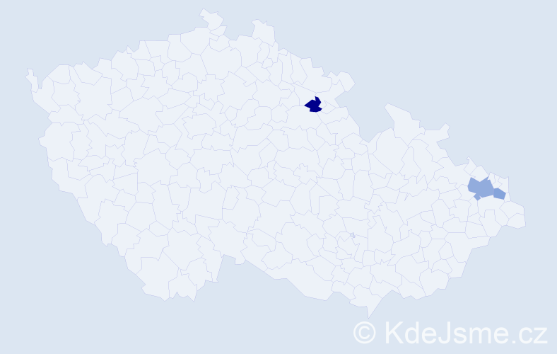 Příjmení: 'Močáryová', počet výskytů 4 v celé ČR