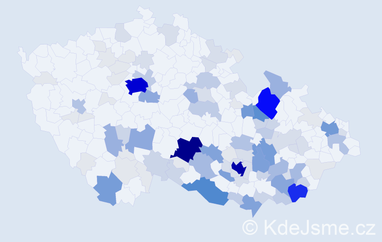 Příjmení: 'Indra', počet výskytů 480 v celé ČR