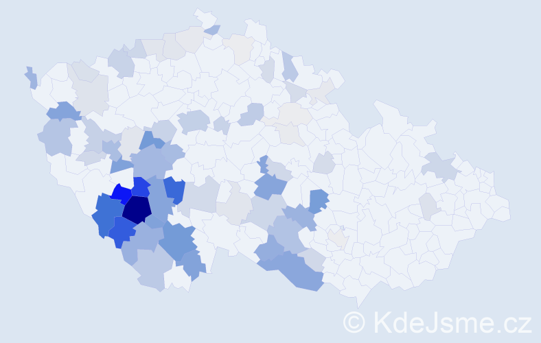 Příjmení: 'Bártíková', počet výskytů 275 v celé ČR
