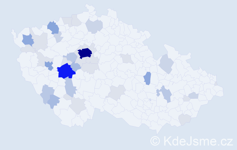 Příjmení: 'Šefrnová', počet výskytů 114 v celé ČR