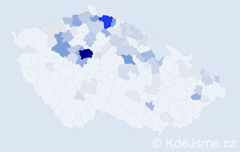 Příjmení: 'Ullrichová', počet výskytů 279 v celé ČR