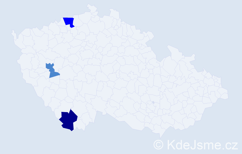 Příjmení: 'Neuberk', počet výskytů 7 v celé ČR